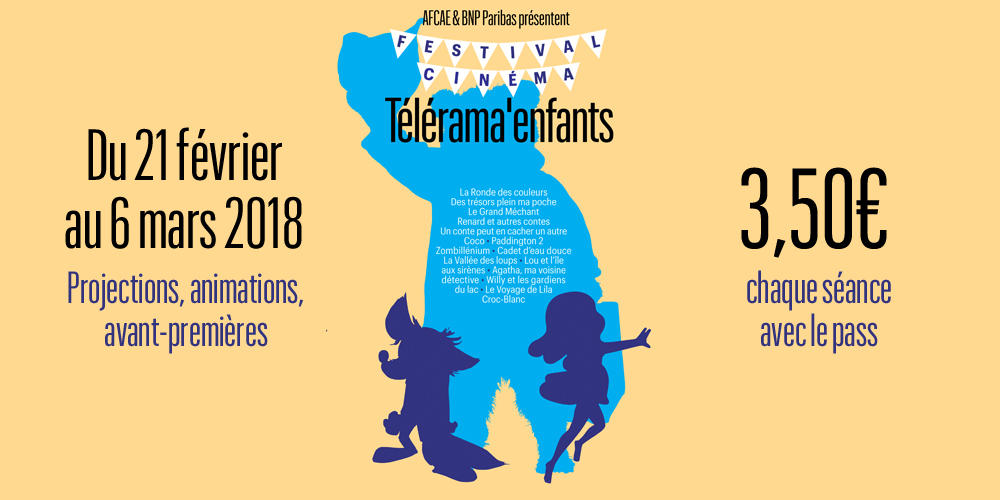 Les conseils programmation du festival cinéma Télérama enfants 2018